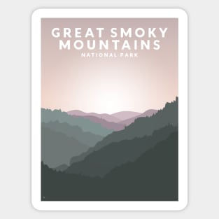 Great Smoky Mountains National Park, Tennessee Travel Poster Sticker
